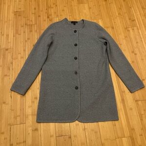 Ann Taylor Charcoal Button-Up Cardigan